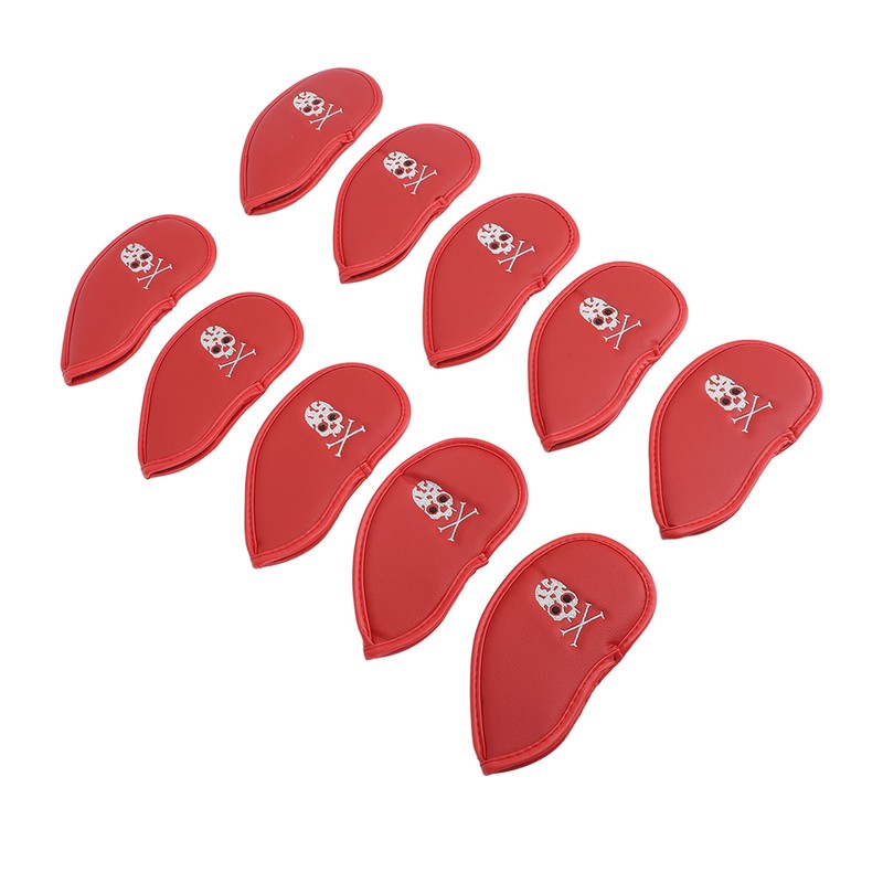 10PCS Golf Club Head Cover PU Leather Protective Abrasion Resistant