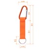 Karteo® Lanyard Short Lanyard Carabiner and Key Ring Orange with