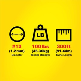 TEAM CATFISH Power Twine – Nylon Bank Line for Fishing, Bushcraft, Gardening, Home Improvement, Craft, Camping, Construction & More (#12 Line) 300 Feet, Green