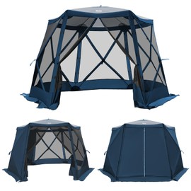 Timber Ridge 6 Pack Wind Panels for Pop Up Gazebo - Outdoor Canopy Privacy Screen with Netting, Weather-Resistant Barrier Against Wind, Rain & Sun, Ideal for Backyard, Patio, Tailgating & Picnics