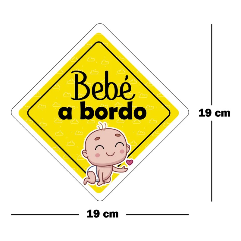 Señalización Letrero Bebé A Bordo Con Chupón Para Auto