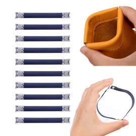 Coollooda Spring Tip Metal Fittings (10 Pieces) Spring Tip Spring Tip Bag Parts Length 4.7 inches (12 cm) Pouch Making, Wallet Making, Handmade, Material, Craft Supplies, Commercial Use, DIY (Silver)