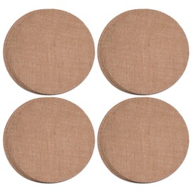 Burlap Round Placemats - 12" Diameter Burlap Circle Rustic Table Decorations (Set of 24)