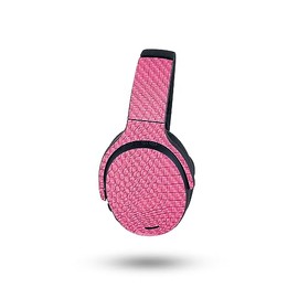MightySkins Carbon Fiber Skin Compatible with Skullcandy Crusher ANC 2 - Pink Gator Skin | Protective, Durable Textured Carbon Fiber Finish | Easy to Apply