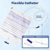10Pcs 2000ml Urine Drainage Bag with 48" Flexible Tube, Anti-Reflux