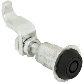 Southco E3-15-15 Series Vise Action Powder Coated Zinc Alloy Tool Operated Compression Latch with Tubular Key Head, Non-Locking, 0.45"-1.07"/2.61"-3" Grip Range, Black (Pack of 4)