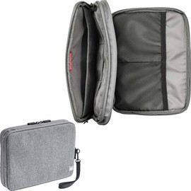Sanwa Direct 200-BAGIN012/013/024 Travel Pouch, Gadget Pouch, Storage Pouch, Large (Grey)
