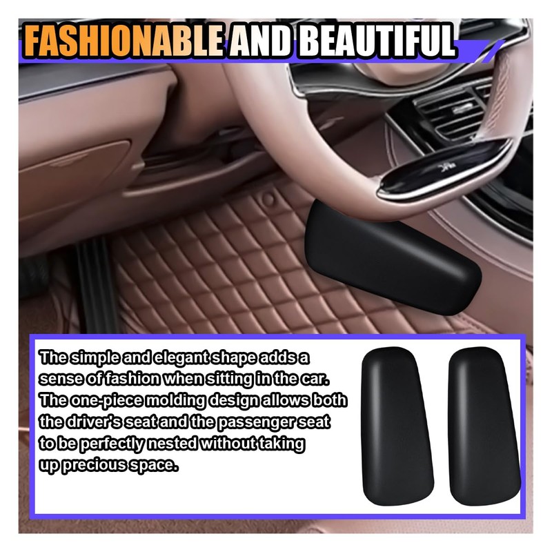 2PCS Car Door Armrest Pads, Soft Memory Foam Car Knee