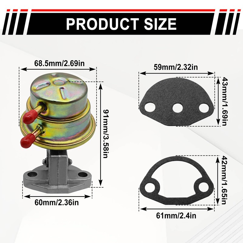 SYudwen Fuel Pump Replace# 113127025G Compatible with VW 1973-1974 Beetle