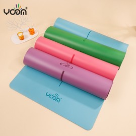 Natural Rubber Yoga Mat 5mm, Extended Wide, Double-Sided Anti-Slip for Gymnastics Yoga Mat Powder Pink - 183cm*68cm*5mm 2ea