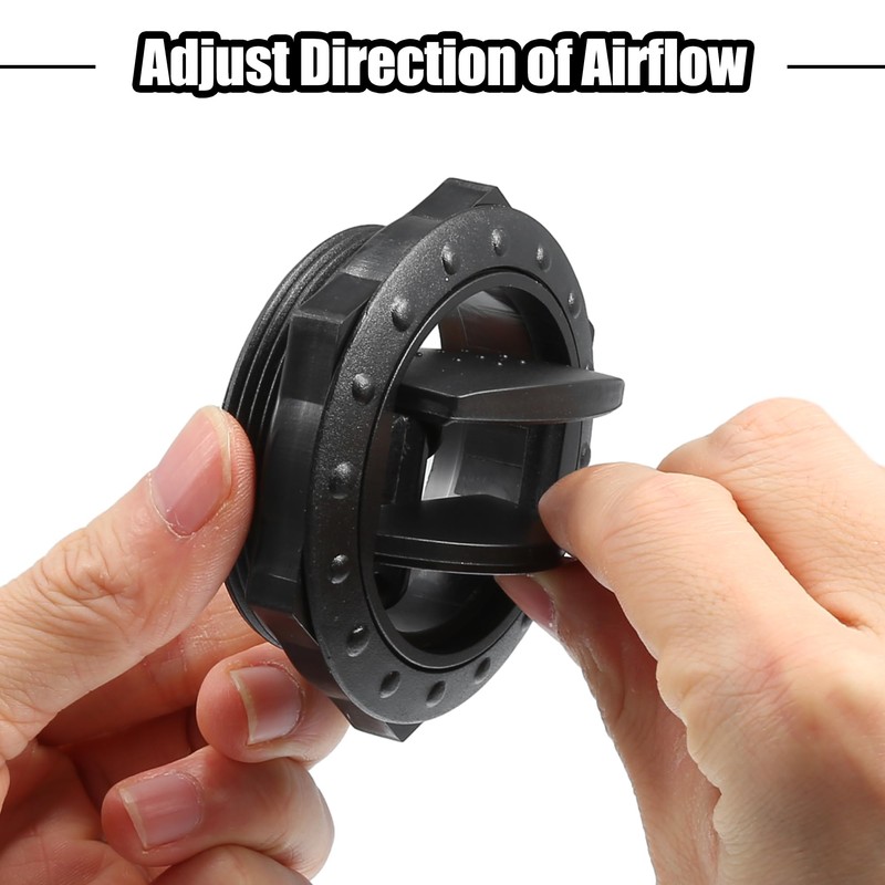 ACROPIX 70mm 60mm Round Black AC Air Conditioner Vent Outlet