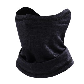 Unbranded Winter Windproof Ski Face Mask Neck Gaiter Bandana Fleece Warmer Earmuff Scarf - Dark Blue