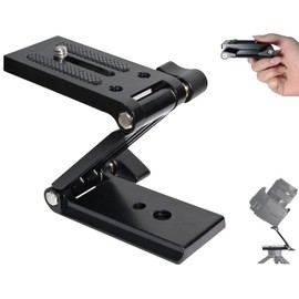 Tripod Head Adapter Shooting Aid 1/4" Screw Folding Portable Angle Change Tilt Stand Support Plate Slider Bracket Z Head Head (AL-THN)