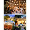 Brightever 180FT LED Outdoor String Lights, Dimmable Patio Lights with