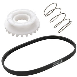 WH05X24185 Washing Machine Clutch + WH01X24434 Spring + WH01X27538 Washer Drive Belt for G-E Ho-tpoint Washer GTW485ASJ0WS, GTW485ASJ1WS, GTW490ACJ4WS, GTW490ACJ4WW, HTW200ASK0WW