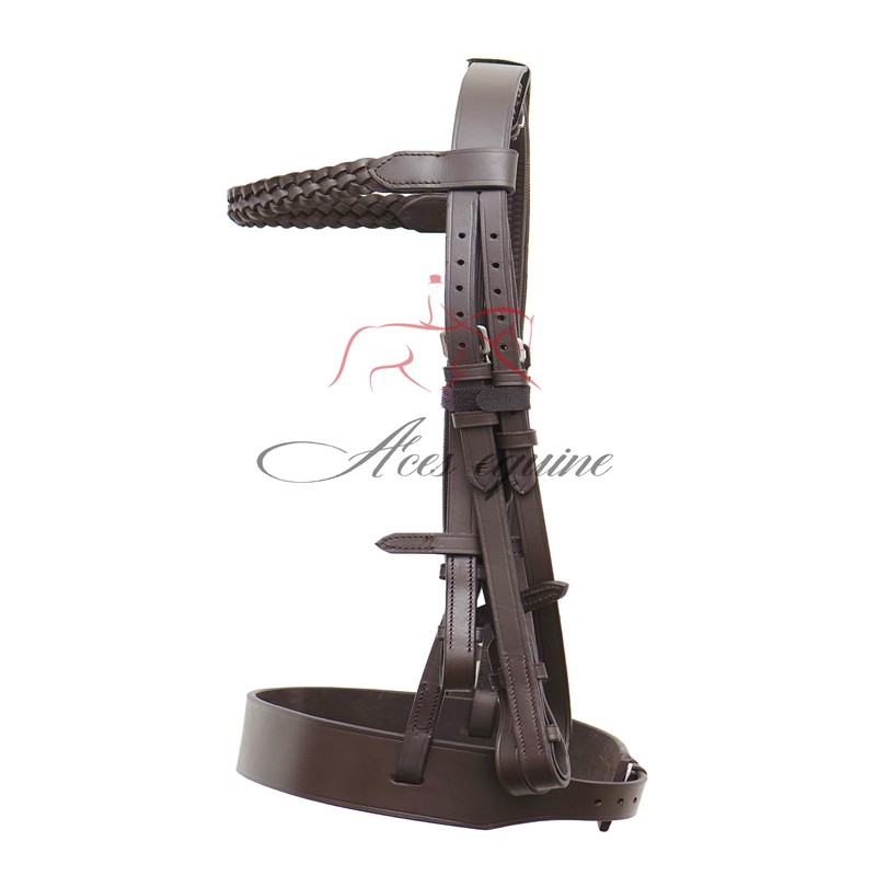 Aces Equine HUNTER BRIDLE BROWN WITH 2" NOSEBAND & 1"