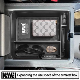 HGWEI Center Console Organizer Compatible with Honda Pilot 2023 2024 2025 / Ridgeline 2024 2025 / Passport 2024 2025 Interior Accessories Insert Armrest Storage Box Tray, Black