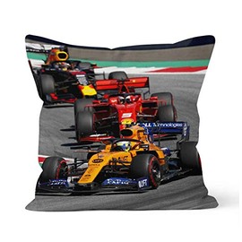 Hidden zipper closure Double Sided Decorative Pillowcases LANDO NORRIS MCLAREN MCL34 SEBASTIAN VETTEL RED BULL RING AUSTRIAN GRAND PRIX F1, Car decoration Home Sofa Bedding 18x18 Inch(45 cm X 45 cm)