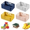 Ksvaye Pack of 4 Small Folding Boxes, Foldable Sturdy Plastic