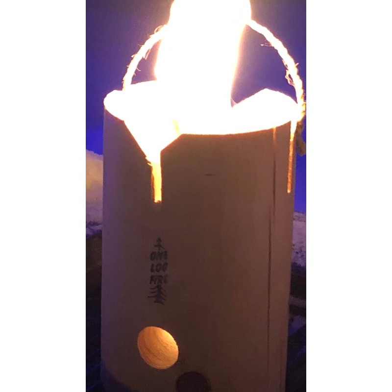 One Log Fire Portable Campfire Grill,100% All Natural Swedish Fire