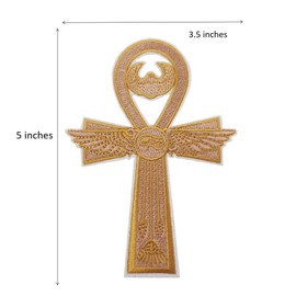 Cute-Patch Ankh Egyptian Cross Sign Logo Embroidered Iron on Patch