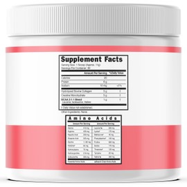 Creatine for Women | Creatine Monohydrate Powder + 5000mg Collagen + 1000mg BCAA 2:1:1 Powder (30 Serving) Supports Glutes, Lean Muscles, Recovery, Energy & Stamina - Non-GMO, Gluten Free - USA Made