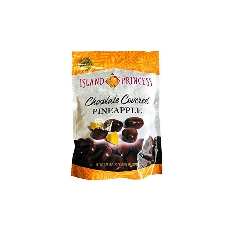 Island Princess Premium Chocolate Covered Pineapple 1.25 Pound