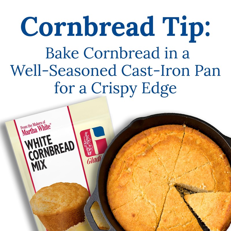 Gladiola Martha White White Cornbread Mix 6 Oz (Pack of