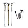 Foldable senior cane T-shaped handle length adjustment Auxiliary staff gold