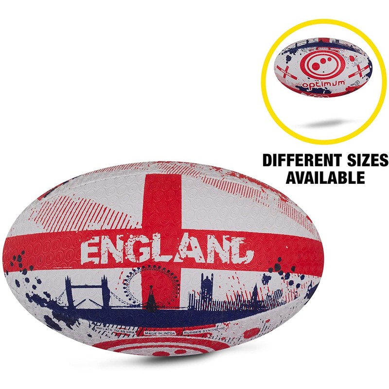 Optimum ENGLAND National Rugby Ball- Iconic Style with Great Flight