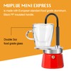 MVPLUE-Mini Express Swiss Single Tube Moka Pot Aluminum Red，Moka Set