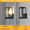 Dandray Outdoor Wall Lights Black Wall Mounted Lantern Porch Lighting,