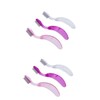 Ipetboom Pcs Eyebrow Comb Plastic Handle Curved Metal Teeth Eyelash