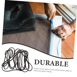 Ipetboom Window Screen Spline Repair Kit Screen Door Mesh Supply with Installation Tool Flexible Hollow Design High Toughness Easy to Cut for Quick Installation