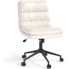 JFHID Criss Cross Chair with Wheels Armless Swivel Office Desk