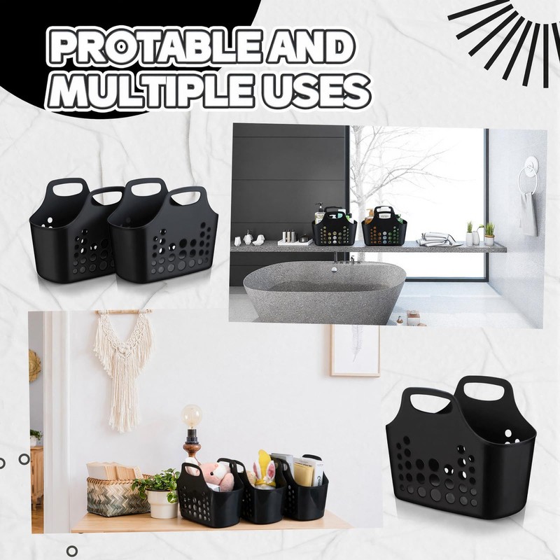 20 Pack Plastic Baskets with Handles Portable Shower Caddy Storage