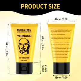 Bee Shaving Cream, Light and Smooth Shaving, Applied for Shave Moisturize Skin Smooth and Quickly Repair Face and Head Razor Burns-1 Fl Oz,2 bottle
