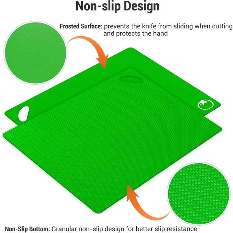 Kitchen Chopping Board Set of 6, Plastic Flexible Cutting Board