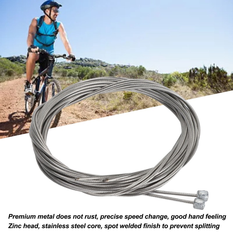 10Pcs Bike Shifter Cable Stainless Steel Rustproof Bicycle Gear Cable