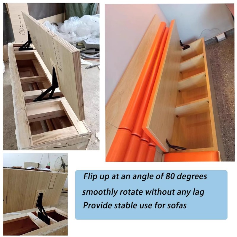MINMHDONGX-(2pc) 80 Degree Foldable Lift Bracket Widely Used for Sofa
