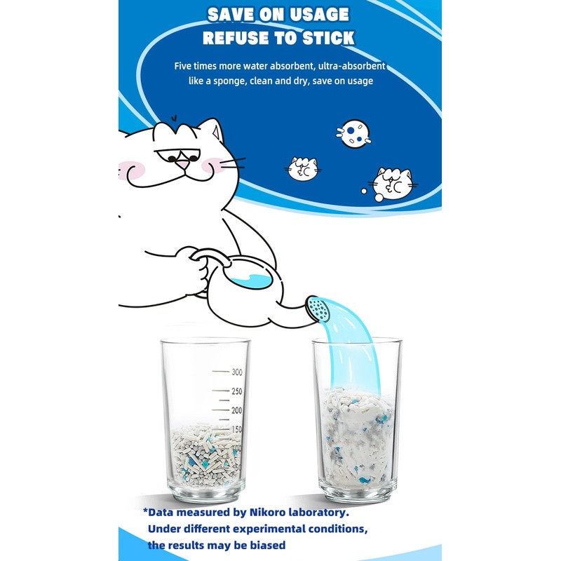 NIKORO Mixed Cat Litter,Strong Clumping Cat Litters,Odor Control and Unscented