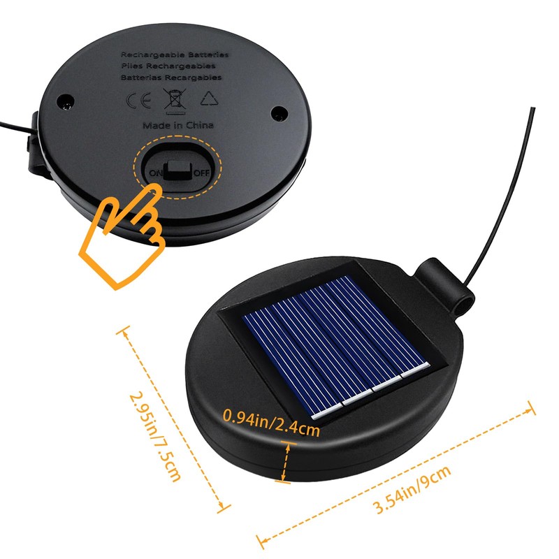 2 Pack Replacement Solar Panel for Outdoor Lights, Solar Lights