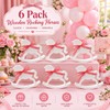 6Pc White Wood Rocking Horse Decor, Baby Shower Table Centerpiece