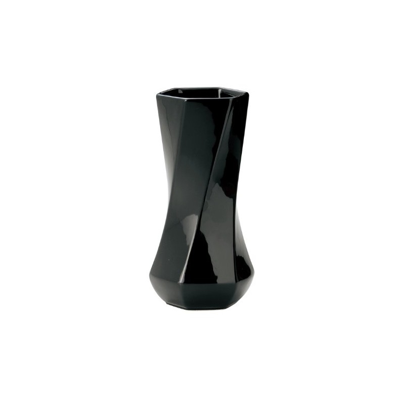 Greenhouse Black & White Vase 005 – C – BK Black