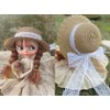 YR EARTH Doll Outfit S089 Straw Hat with Lace Ribbon