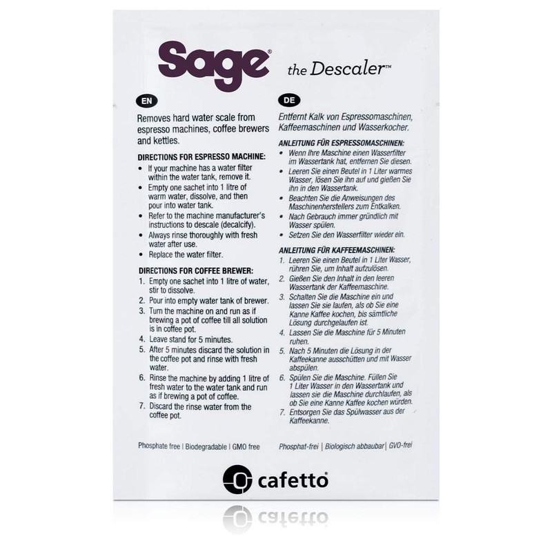 Sage SES007NEU0NEU1 descaler Domestic appliances Powder - Sage SES007NEU0NEU1, 4