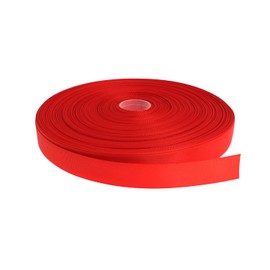 DXEUD Cinta de grogrén sólida de 100 yardas cada rollo, 100% poliéster (1 pulgada, rojo)