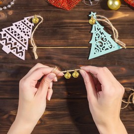 BESPORTBLE 100PCS Christmas Bells Craft Bells Jingle Bells Golden Bell Decoration for Xmas Christmas Tree Jewelry