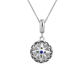 KunBead Compass 18 inch Charm Pendant Necklace for Mom Daughter Nana Grandma Granddaughter Auntie Friend Wife Sister