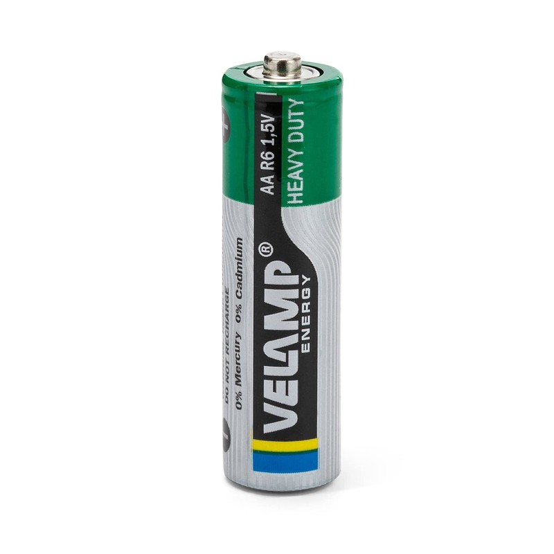 Velamp R6/4BP Pila Zinco Carbone Stilo R6 AA, 1.5V, Verde
